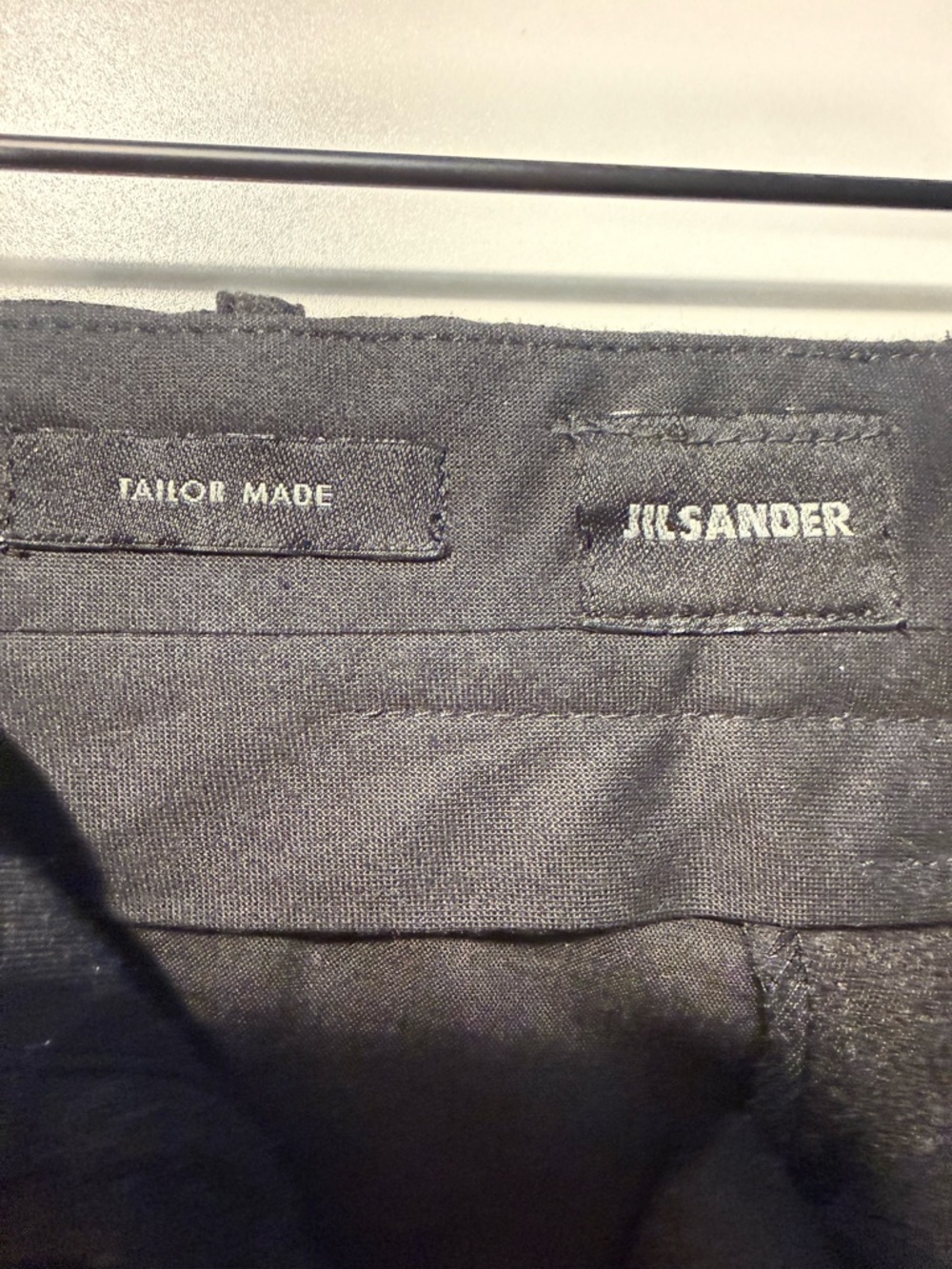 Jil Sander Tailor Made Wool Trousers Black Straight Leg Italy Size 2 - Picture 2 of 7